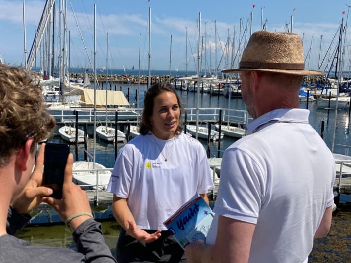 Susann Beucke in an interview with YACHT at Kieler Woche 2023