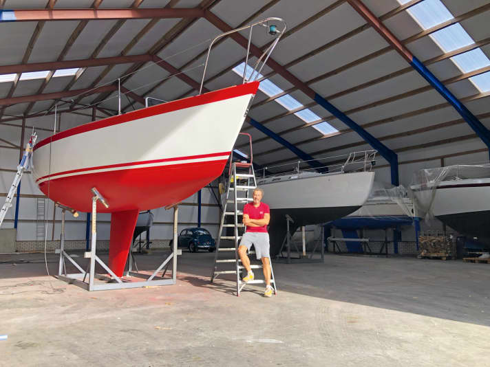 Hympendahl overhauled his boat late last summer and then set off across the autumnal Bay of Biscay