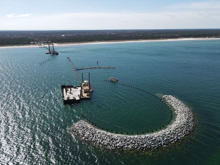 The status of the construction work last autumn