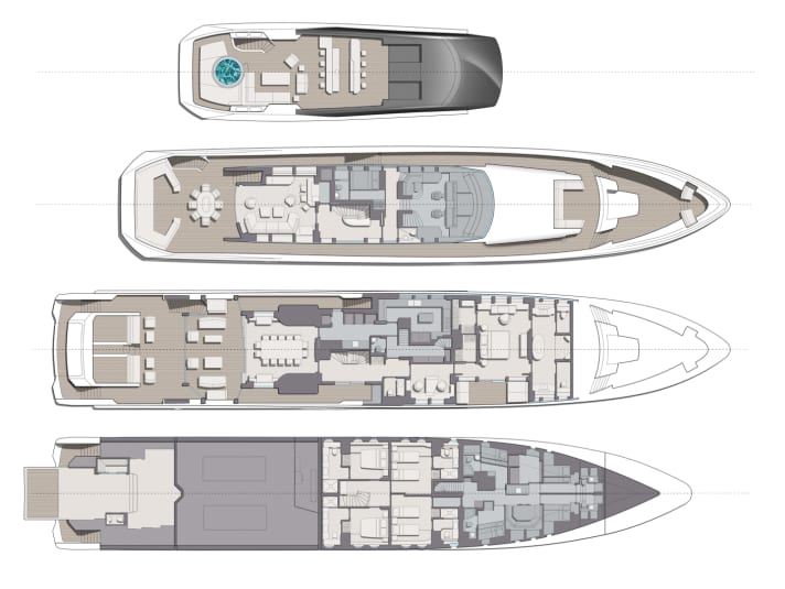 Owner upstairs, guests downstairs: This tried-and-tested layout of the bedrooms is only of interest to charter guests. The "Irisha" owner usually sleeps ashore.