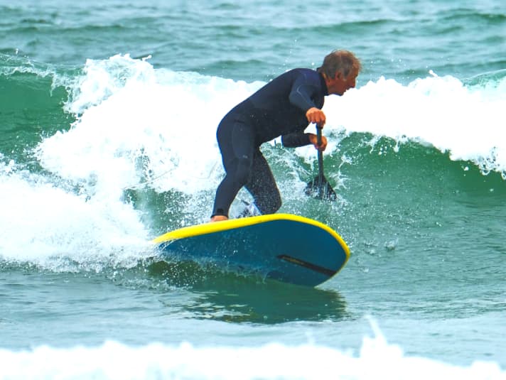 When SUPing in the waves, the JP Foil Slate is in its element, but also requires practice