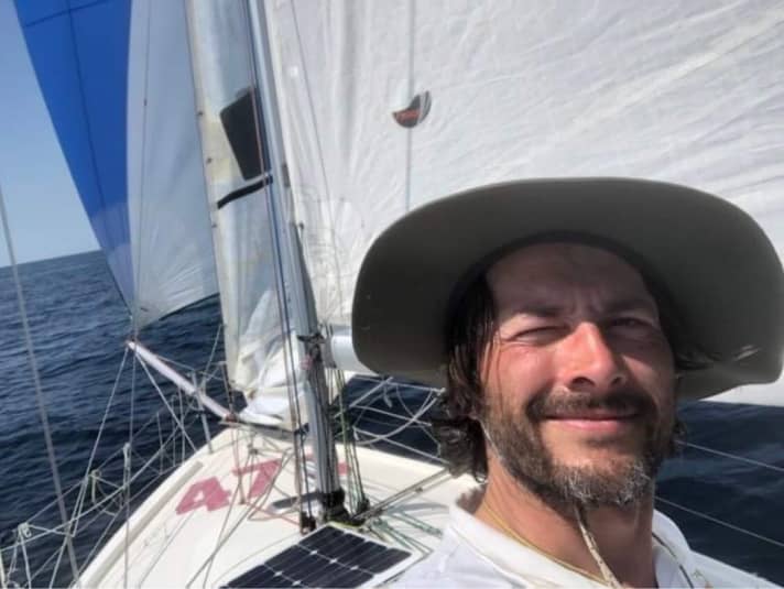   Returned early this afternoon from his qualification: Axel Solbach and his Pogo 2 "Dopamini"