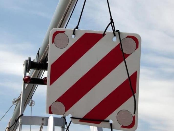 If the overhang is more than one metre, marking is required