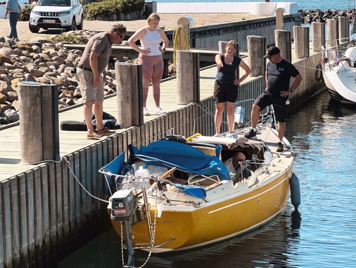   The Hallberg-Rassy 24 Misil in Rudkøbing harbour