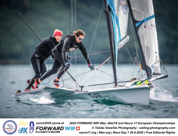   Auf dem olympischen Skiff 49e rFX waren Dynamik, Athletik und Balancegefühl gefragt. Den Teamsport auf dem kleinen Boot hat Beucke nun gegen das Solo auf einer Figaro-Yacht eingetauscht
