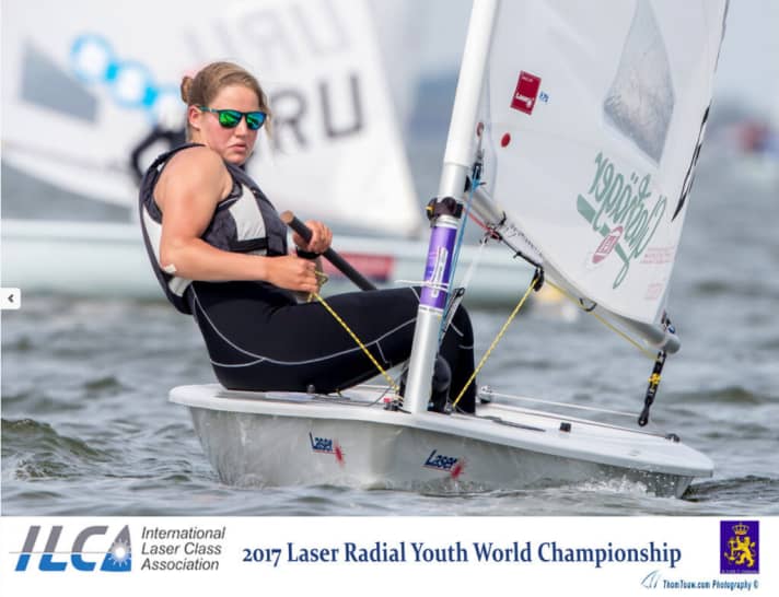   L'asso emergente Hannah Anderssohn può sperare in un futuro olimpico per il suo Laser Radial. Il dinghy femminile monoposto è qui per restare