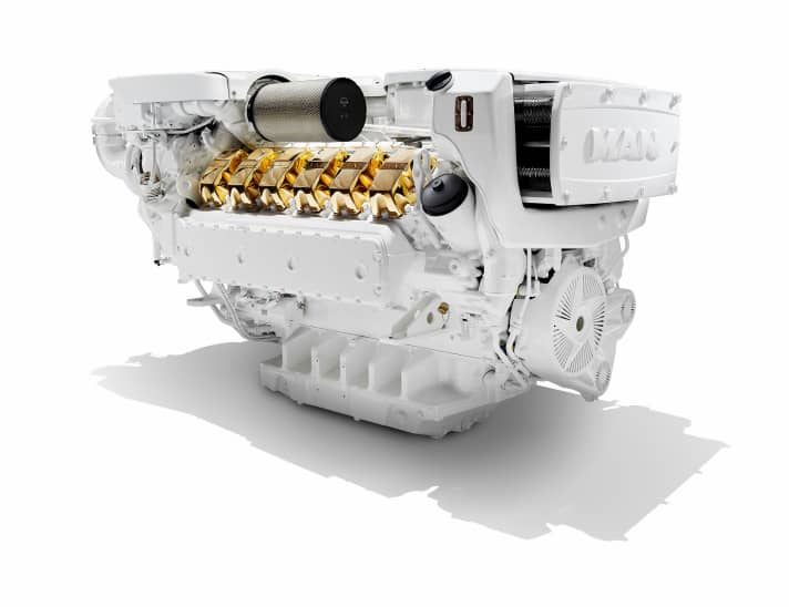 MAN V12 1800: The flagship of the new EPA Tier 3 engine series has an output of 1324 kW. | W.