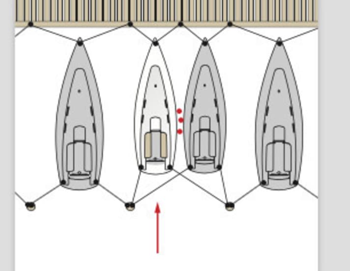   All spaces occupied? Perhaps it is possible for two boats to share a box?
