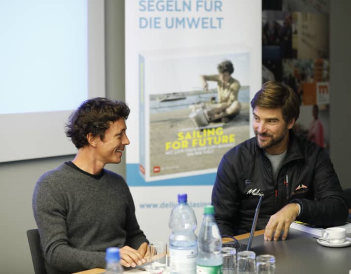   Amici: Corentin de Chatelperron e Boris Herrmann (a destra), in occasione della presentazione del libro nel gennaio 2020.