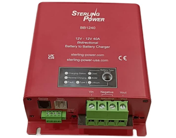 Attrezzatura: caricatore B2B di Sterling Power