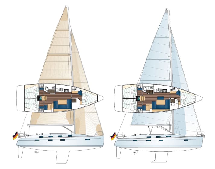   Crack del Bavaria Cruiser 40 (destra) e del Bavaria Cruiser 40 Sport