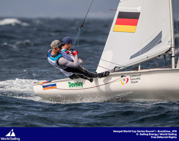   Sesta partenza domenica nella gara a doppia medaglia dei migliori dieci equipaggi 470: Simon Diesch e Philipp Autenrieth