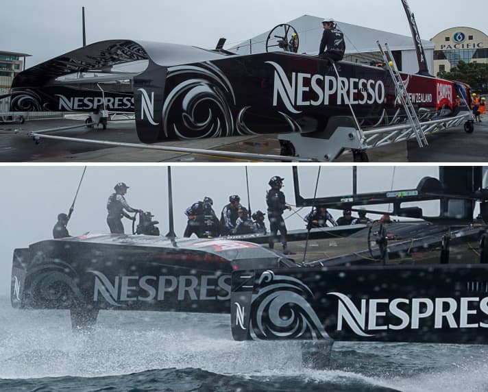   Vergleich der Hecks: oben der neue "NZL5", unten der Vorgänger