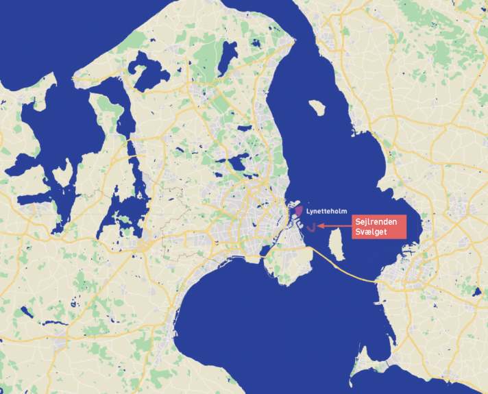 Le site du "Svælget 2" au large de la capitale danoise