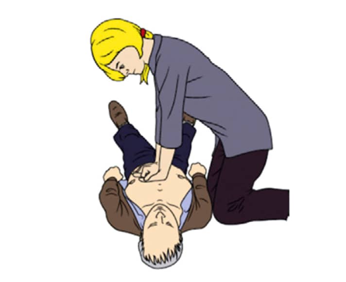 BILD 3: Herzdruckmassage