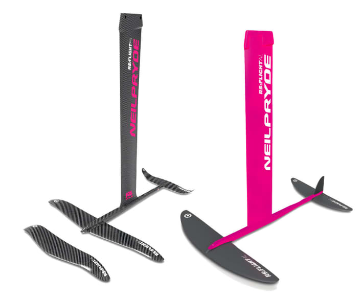   A fast high-end foil with a stretched wing (F4) and long mast, as well as a shorter model with an aluminium mast, cover all NeilPryde needs.