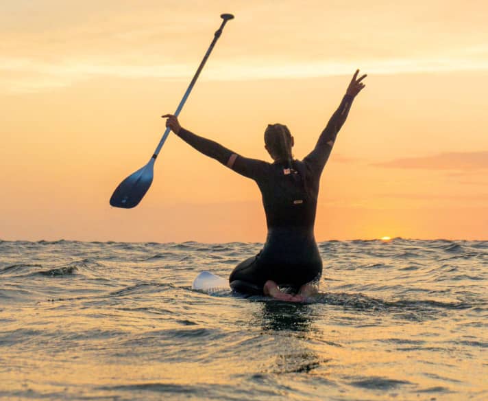 This is what happiness could look like: Maria Andrés in the sunset.