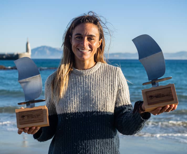 Olivia Piana secured the World Championship title in the racing discipline at the GWA Tarifa Wing Pro