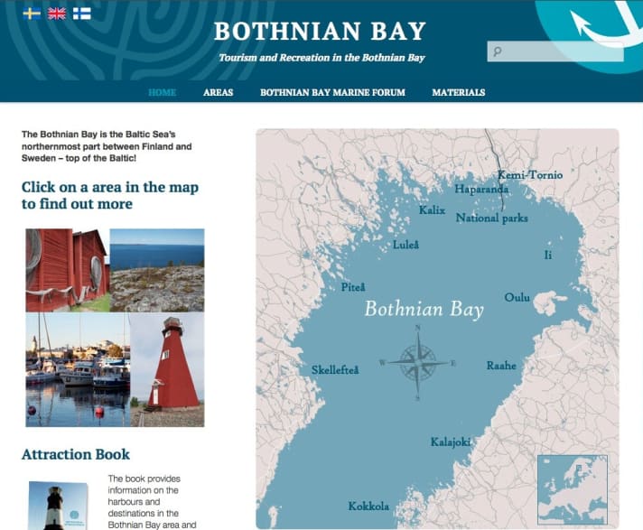   The new website provides information about the Swedish and Finnish coast of Bottenvik