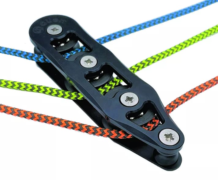 The Allen organisers have ball bearings and three discs and are available in three sizes for maximum rope diameters between 6 and 16 millimetres