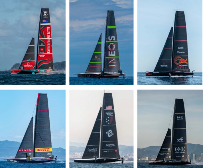 A comparison of all America's Cuppers of the latest generation