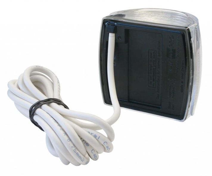   The housing is completely moulded and waterproof. The connection cable is 2.5 metres long
