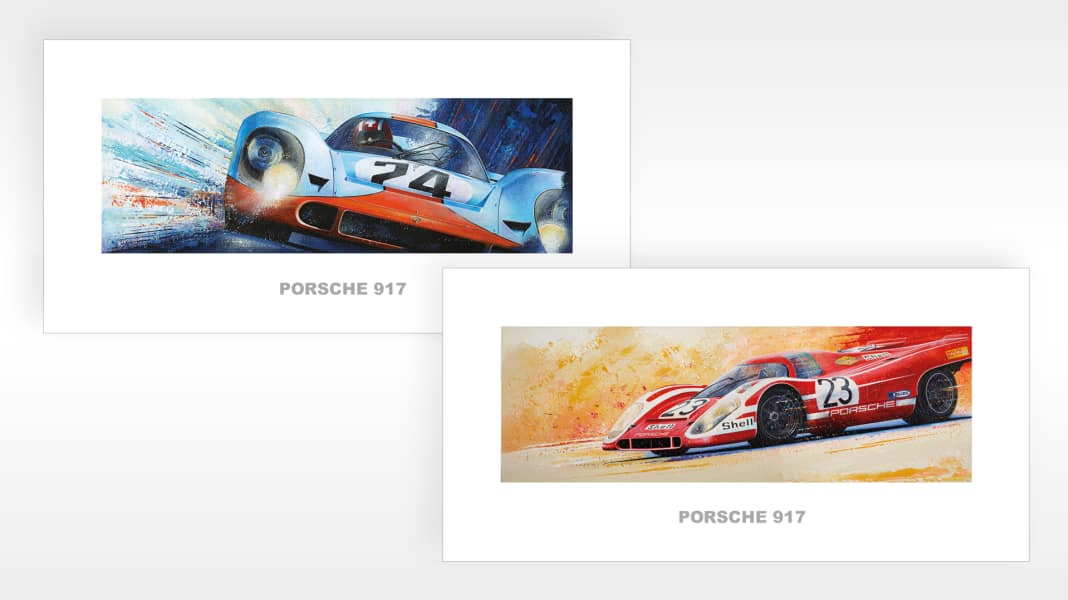 Kunstdrucke Porsche 917: Jo Siffert & Hans Herrmann