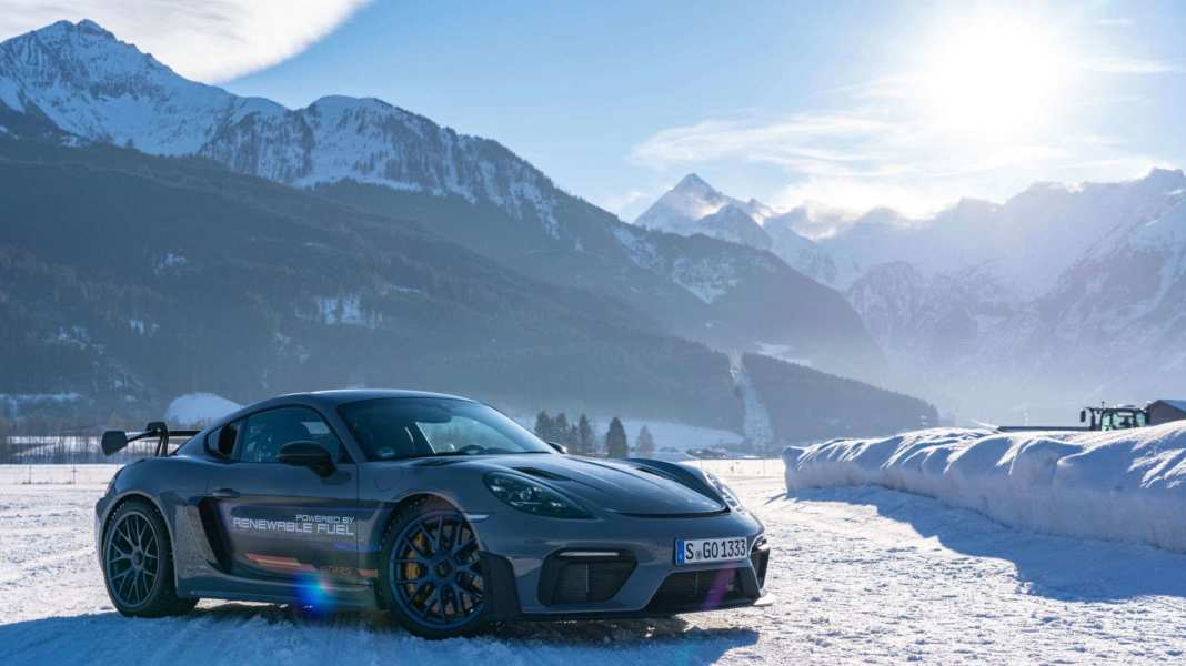 Europa-Präsentation des GT4 RS beim GP Ice Race: Mit synthetischen Kraftstoffen