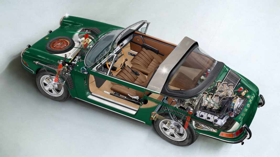 Porsche-Schnittzeichnungen: Den Dingen auf den Grund sehen