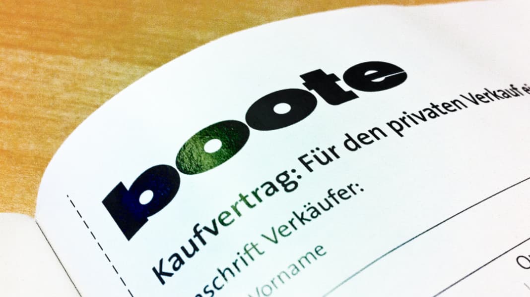 Kaufvertrag für Gebrauchtboote