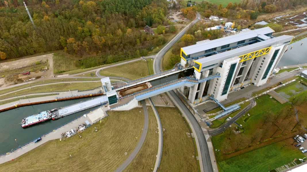 New Niederfinow boat lift: First anniversary of a once-in-a-century structure