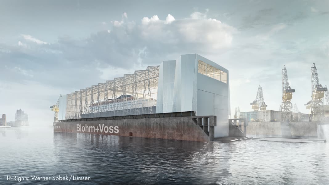 Lürssen verhüllt B+V-Dock