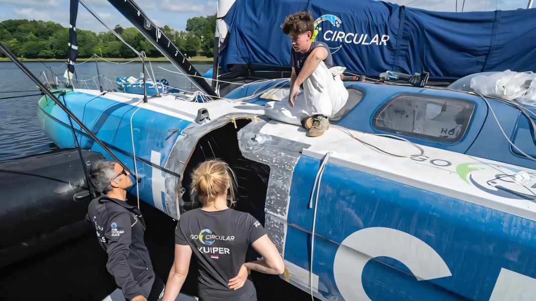 ​Ocean Race Europe: Reparatur bei Knierim – der Schaden bei Team Holcim PRB
