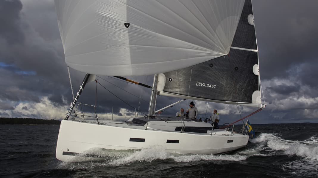 Schon gesegelt: Rasantes Leichtgewicht: erste Bilder vom Test der Diva 34 SC