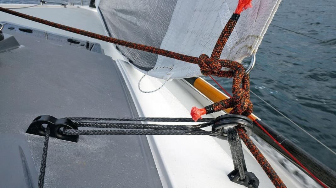 Assetto della vela: Vela di prua - al punto