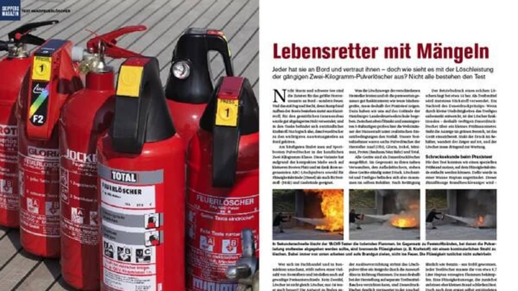 Ausrüstung: Feuerlöscher im Vergleichstest