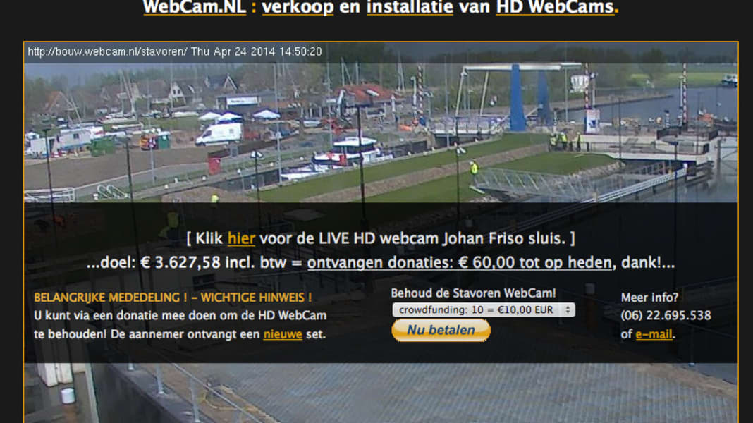 Holland: Wer rettet die Webcam in Stavoren?