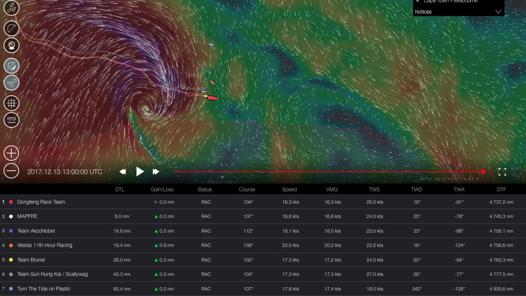 Volvo Ocean Race: "Bomba meteo" da dietro: I team si aspettano una forte tempesta