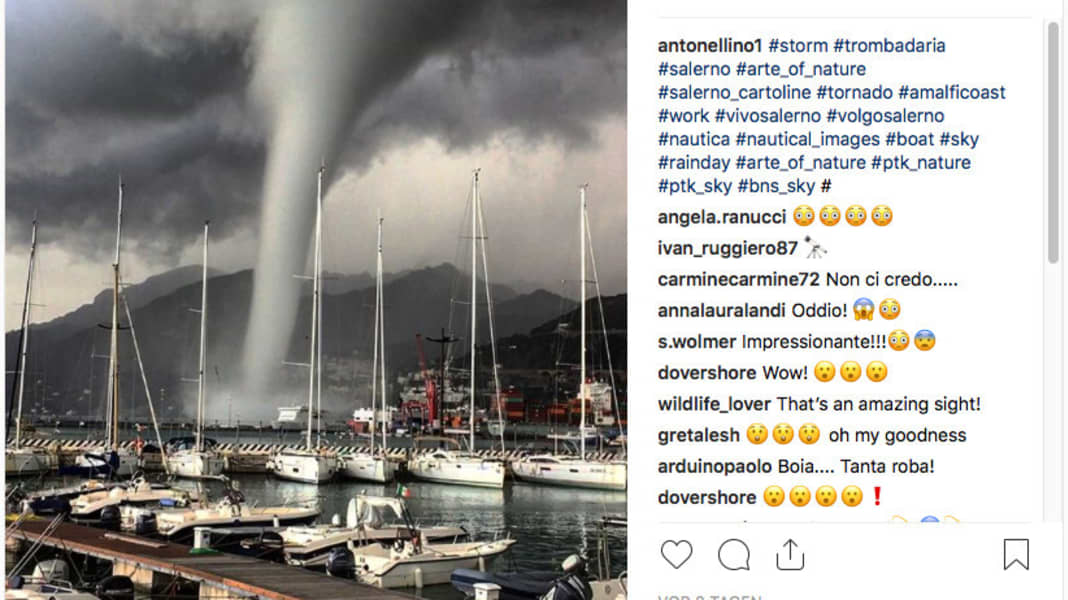 Tempeste: getti d'acqua devastano il porto turistico