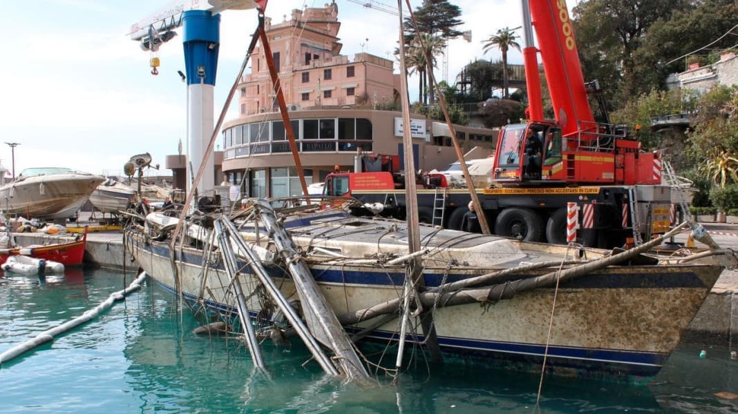 Sturm in Rapallo: Zwischen Hoffen und Bangen – Bergung einer Hallberg-Rassy 54