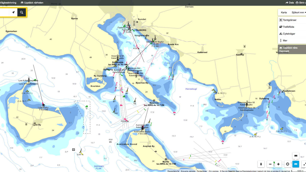 Planification de la croisière : des cartes marines gratuites en ligne, désormais aussi pour le Danemark