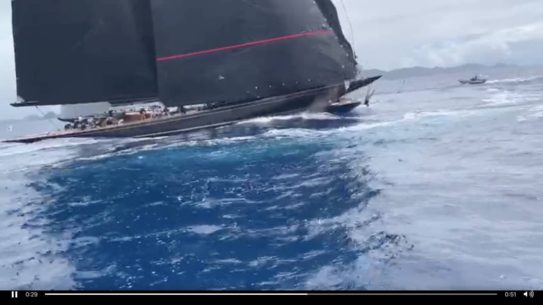 Superyacht Challenge Antigua: Dramatic J-Class collision off Antigua