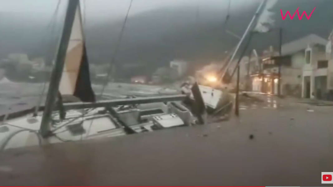 Medicane: "Ianos" sinks yachts in harbours