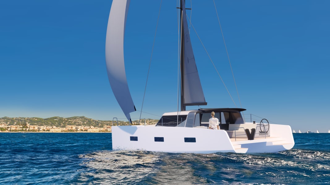 Vaan R4 : catamaran d'eau bleue en aluminium recyclé