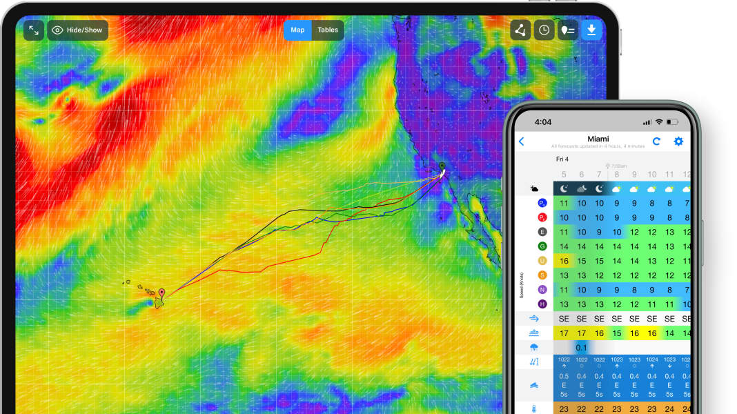 Navigation: Trip planning via app: use weather routing, avoid mistakes