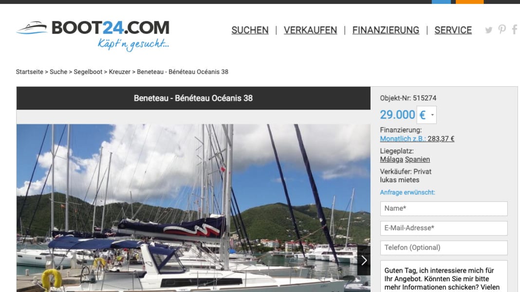 Gebrauchtboot-Kauf: Vorsicht vor Online-Betrugsmasche