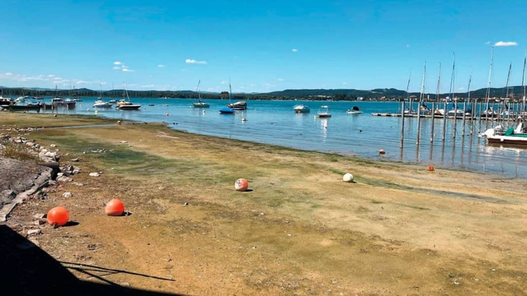 Low tide on Lake Constance: the situation in the harbours