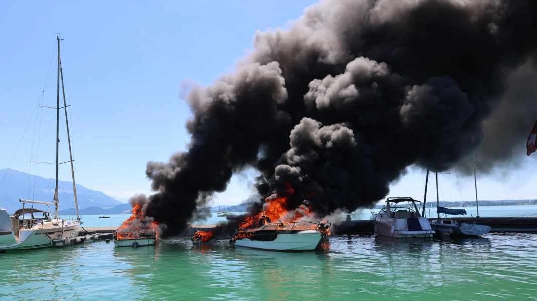 Accidents: Burning boats in the north and south