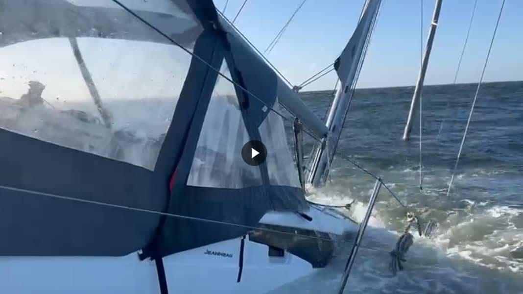 In distress at sea: video of the sinking of Santiano musician Pete Sage's Jeanneau