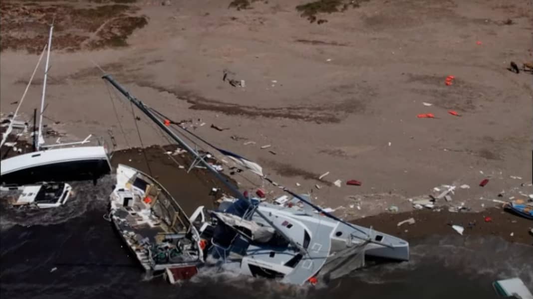 Unwetter: Schwerer Sturm über Korsika zerstört Yachten
